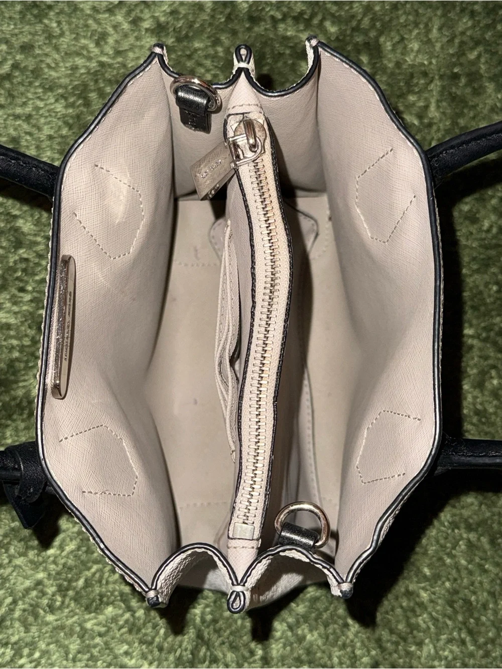 Michael Kors Pebbled Satchel in Light Taupe